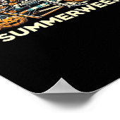 Happy Summerween Skeleton Drink Summer Halloween F Poster (Hoek)