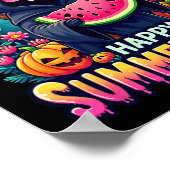 Happy Summerween Skeleton Jack-o-lantern Summer Wa Poster (Hoek)