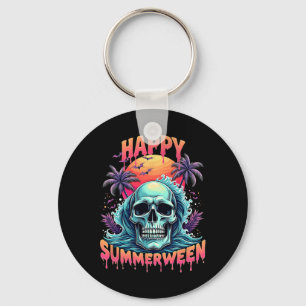 Happy Summerween Skeleton Summer Watermelon Jack-o Sleutelhanger