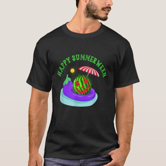 Happy Summerween Summer Carved Watermelon Hoolwee T-shirt (Voorkant)