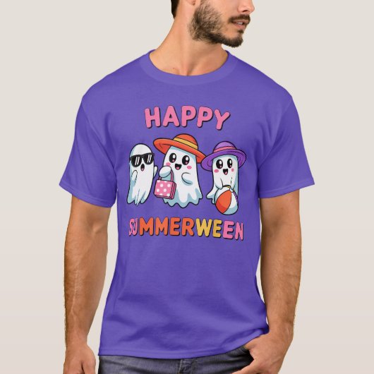 Happy Summerween Summer Halloween Ghost Summerween T-shirt (Voorkant)