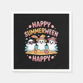 Happy Summerween Summer Halloween Schattige Servet (Voorkant)