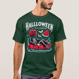 Happy Summerween Summer Watermelon Halloween is ee T-shirt