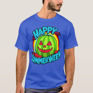 Happy Summerween Summer Watermelon Jackolantern Ha T-shirt