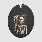 Happy Summerween Vibes Skeleton Ice Cream Summer H Ornament (voorkant)