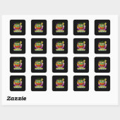 Happy Summerween Watermelon Jack O Lantern Vierkante Sticker (Vel)