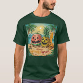 Happy Summerween Watermelon Pineapple Beach Vibes  T-shirt (Voorkant)