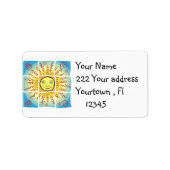 Happy Sun-adreslabel Etiket (Voorkant)