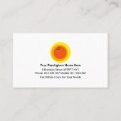 Happy Sun Babysitting Kinderen Visitekaartje (Achterkant)