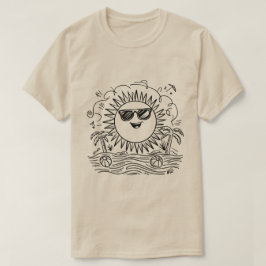 Happy Sun Beach Scene T-shirt