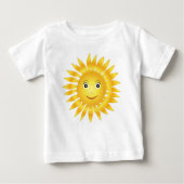 Happy Sun die Emoji Yellow Cute Sunny glimlacht (Voorkant)