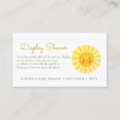 Happy Sun Display Shower-behuizing Informatiekaartje (Voorkant)