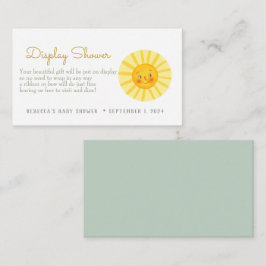 Happy Sun Display Shower-behuizing Informatiekaartje