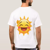 Happy Sun Emoji - vrolijk en helder T-shirt (Achterkant)