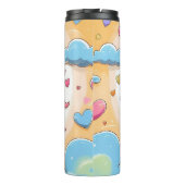 Happy Sun en Clouds Nursery Design Thermosbeker (Achterkant)