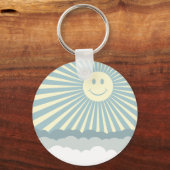 Happy Sun en Clouds Sleutelhanger (Voorkant)