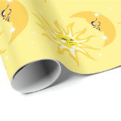 Happy Sun en Moon Wrapping Paper Cadeaupapier (Rol Hoek)