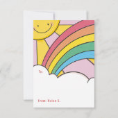Happy Sun en Rainbow Cute Classroom Valentijn Kaart (Voorkant)