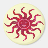 Happy Sun Face Design Magneet (Voorkant)