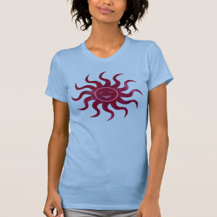 Happy Sun Face Design T-shirt