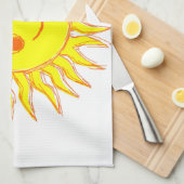 Happy Sun Face Tekening Theedoek (Quarter Fold)