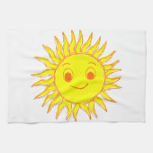 Happy Sun Face Tekening Theedoek (Horizontaal)