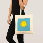Happy Sun Face Tekening Tote Bag (Voorkant (product))