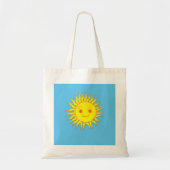 Happy Sun Face Tekening Tote Bag (Voorkant)