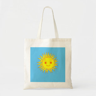 Happy Sun Face Tekening Tote Bag