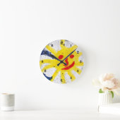 Happy Sun-gezicht glimlacht Ronde Klok (Huis)