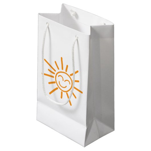 Happy Sun Gift Bag Klein Cadeauzakje (Voorkant Gekanteld)