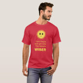 Happy sun & good senior people wise-boodschap t-shirt (Voorkant volledig)