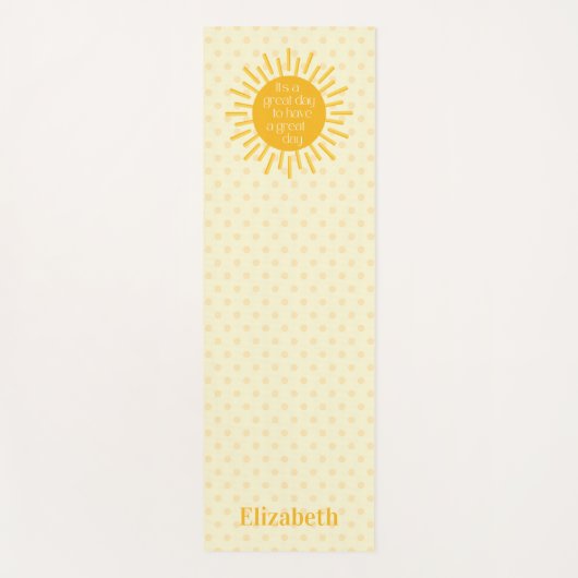 Happy Sun Great Day Morning Stretching Yogamat (Voorkant)