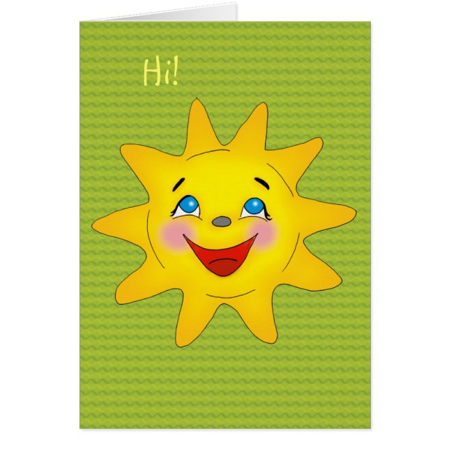 Happy sun - kaart - Sjabloon (Voorkant)