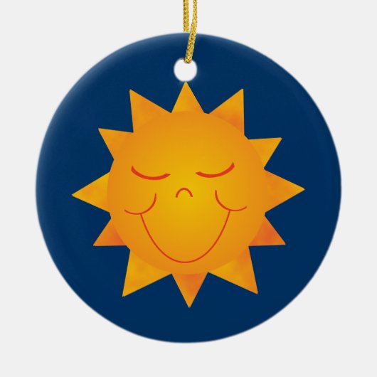 Happy Sun Keramisch Ornament (Voorkant)