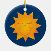 Happy Sun Keramisch Ornament (Achterkant)