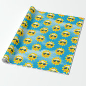 Happy Sun met zonnebrillen Cadeaupapier (Uitgerold)