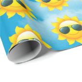 Happy Sun met zonnebrillen Cadeaupapier (Rol Hoek)