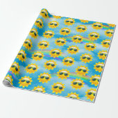 Happy Sun met zonnebrillen en regenboog Cadeaupapier (Uitgerold)