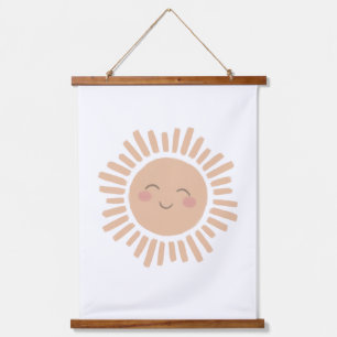 Happy Sun Neutral Nursery Decor Hangend Wandkleed