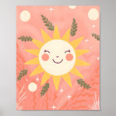 Happy Sun Nursery Wall Art Poster (Voorkant)