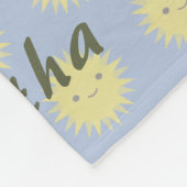  Happy Sun Pattern Fleece Deken (Hoek)