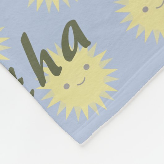  Happy Sun Pattern Fleece Deken (Hoek)