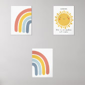 Happy Sun Rainbow Gepersonaliseerde kinderkamer De Muurkunst Sets (Voorkant)