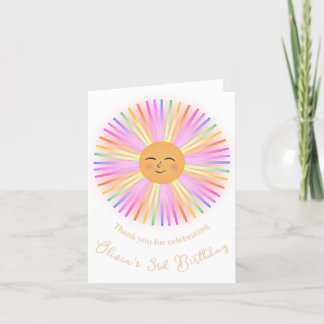 Happy Sun Rainbow Sunshine Bedankkaart