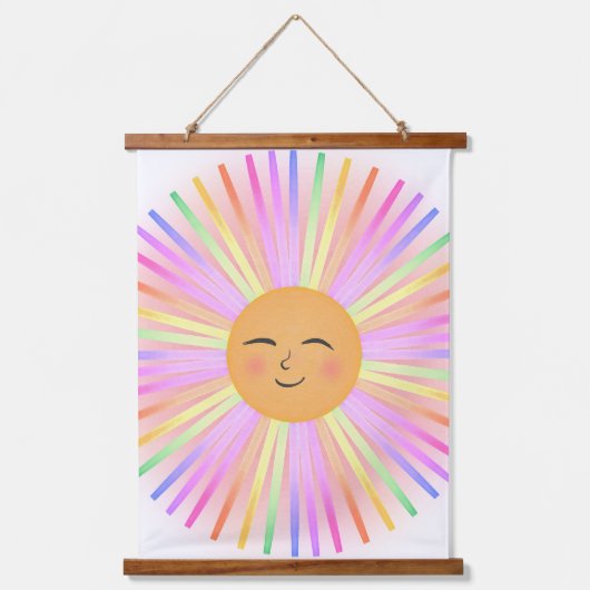 Happy Sun Rainbow Sunshine Hangend Wandkleed (Voorkant)