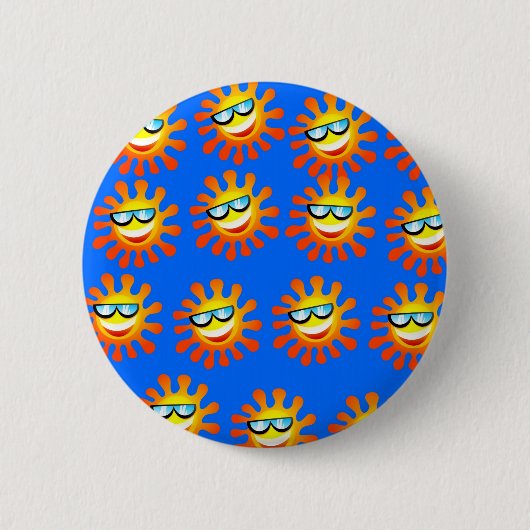 Happy Sun Ronde Button 5,7 Cm (Voorkant)