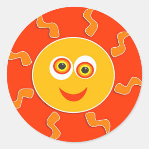 Happy Sun Ronde Sticker