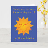 Happy Sun Solstice 2 Kaart (Gele Bloem)