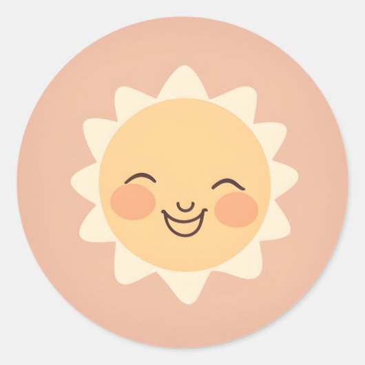 Happy Sun Sticker (Voorkant)